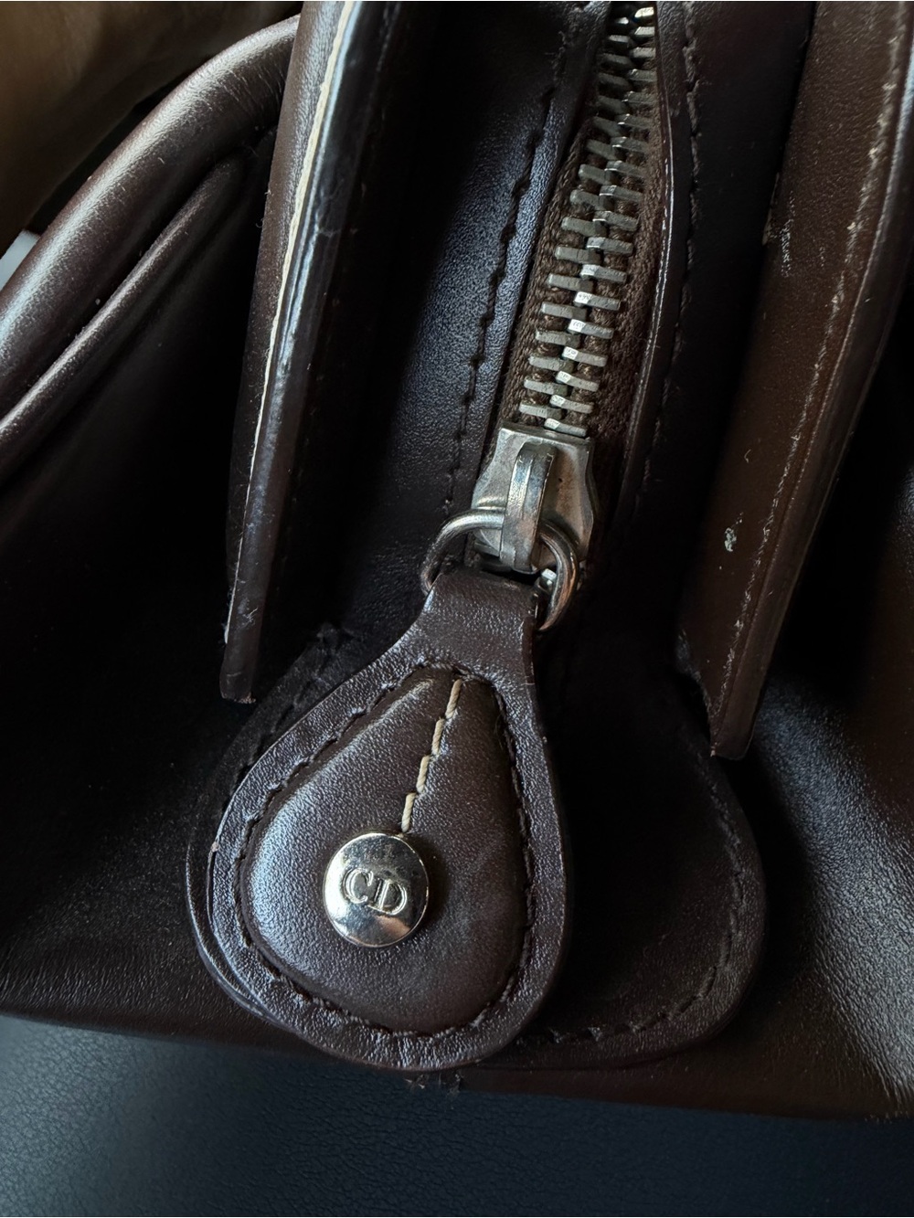 Rare Christian Dior Detective Bag Brown Leather Galliano Era C&D Charm Y2K - Picture 14 of 16